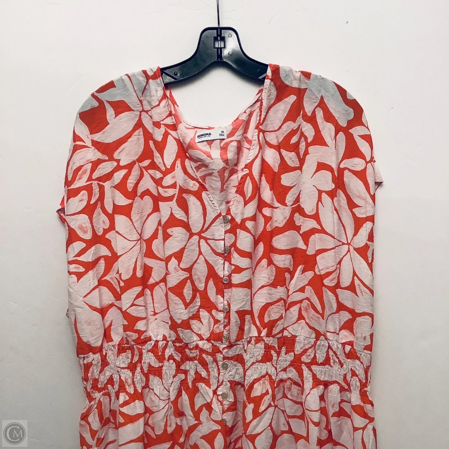 Dress Casual Maxi By Sonoma In Pink & White, Size: 3x