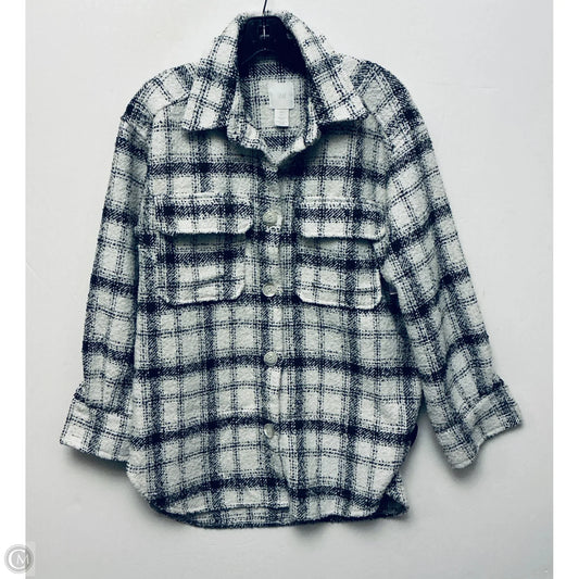 Coat Peacoat By H&m In Black & White, Size: S