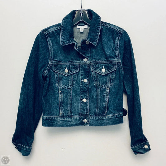 Jacket Denim By Topshop In Blue, Size: Xs