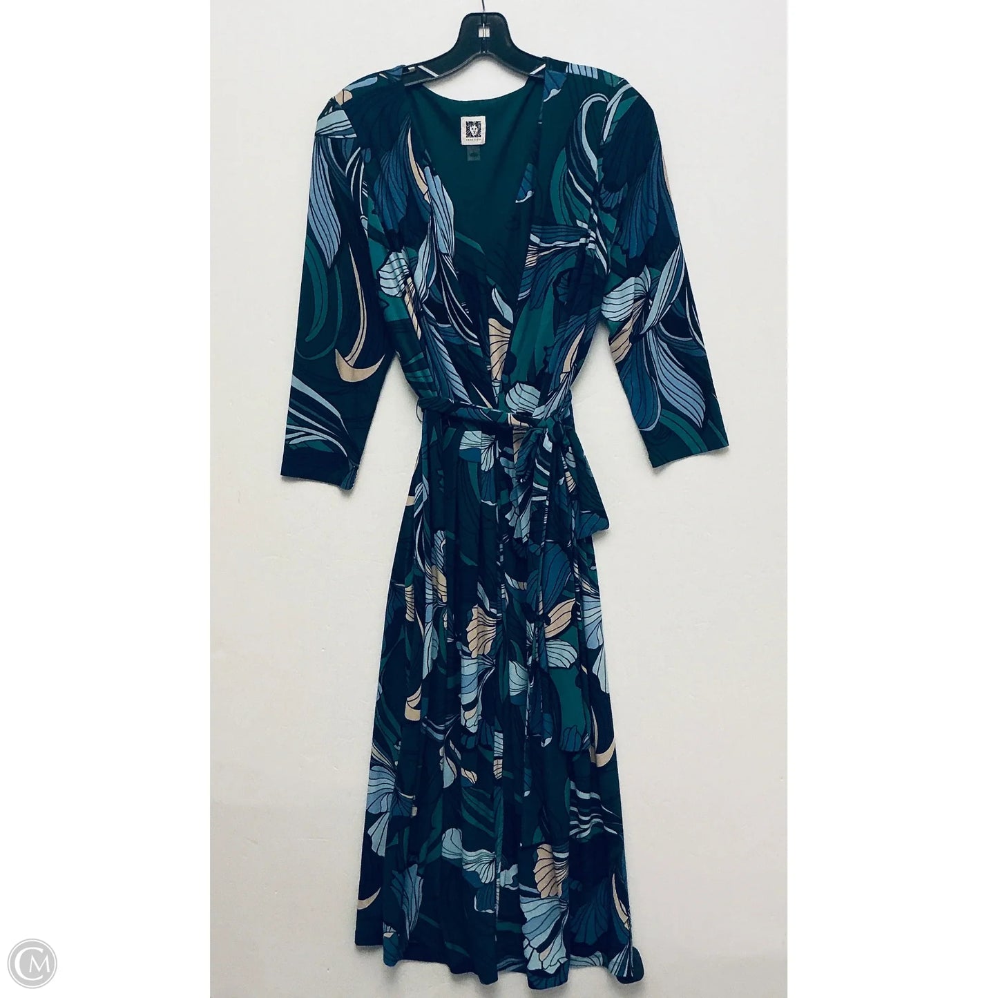 Dress Casual Maxi By Anne Klein In Blue & Green, Size: L