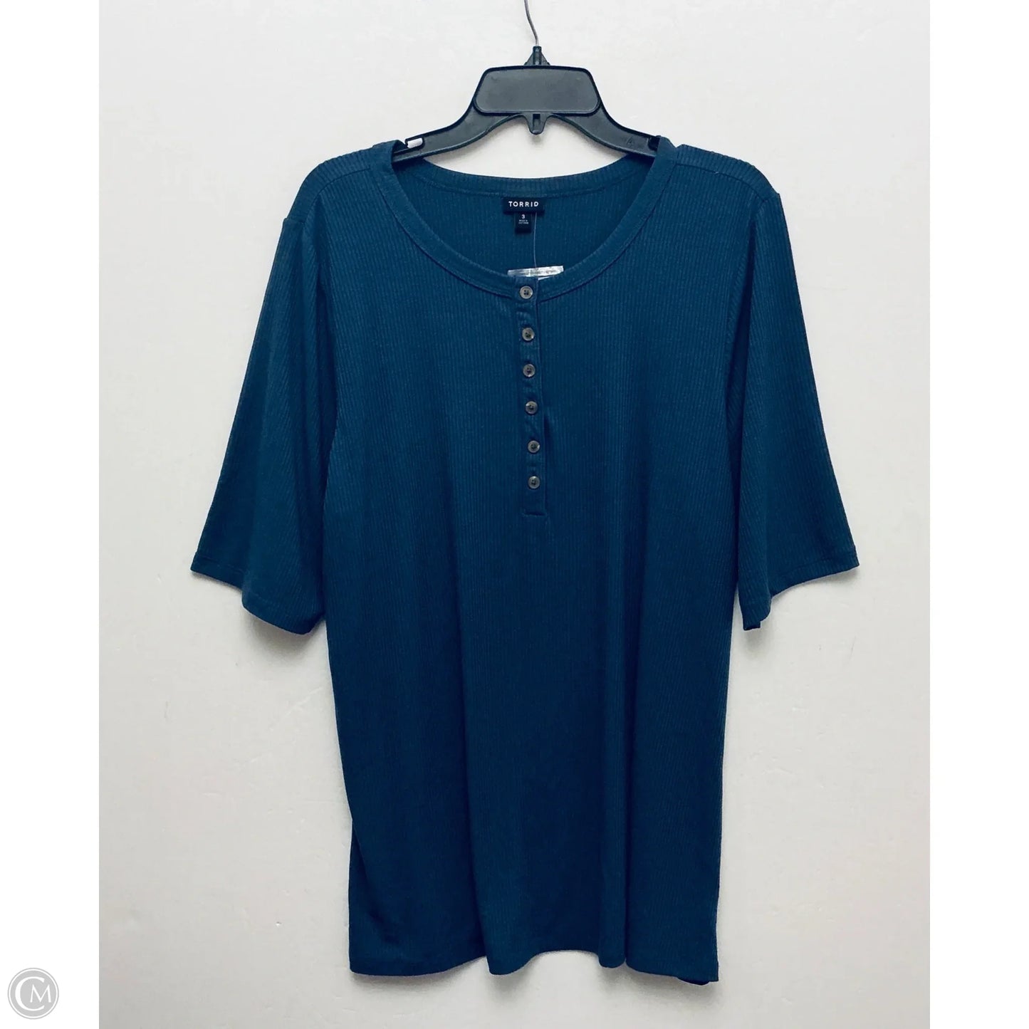 Top Short Sleeve By Torrid In Navy, Size: 3x