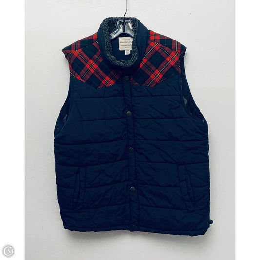 Vest Puffer & Quilted By Weatherproof In Navy, Size: L