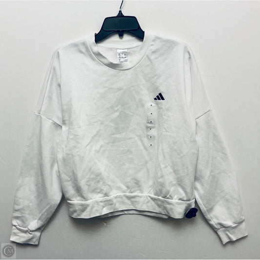 Sweatshirt Crewneck By Adidas In White, Size: M