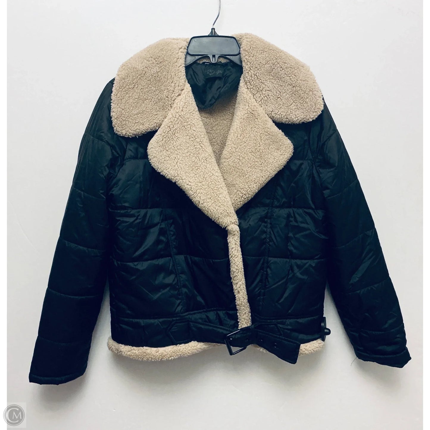 Coat Puffer & Quilted By Rd Style In Black, Size: M