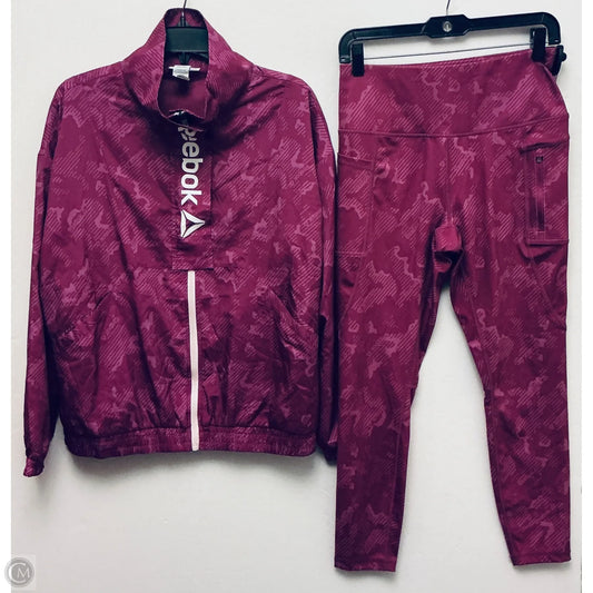 Athletic Pants 2pc By Reebok In Purple, Size: M