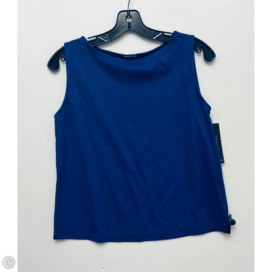 Top Sleeveless By Tahari In Blue, Size: S