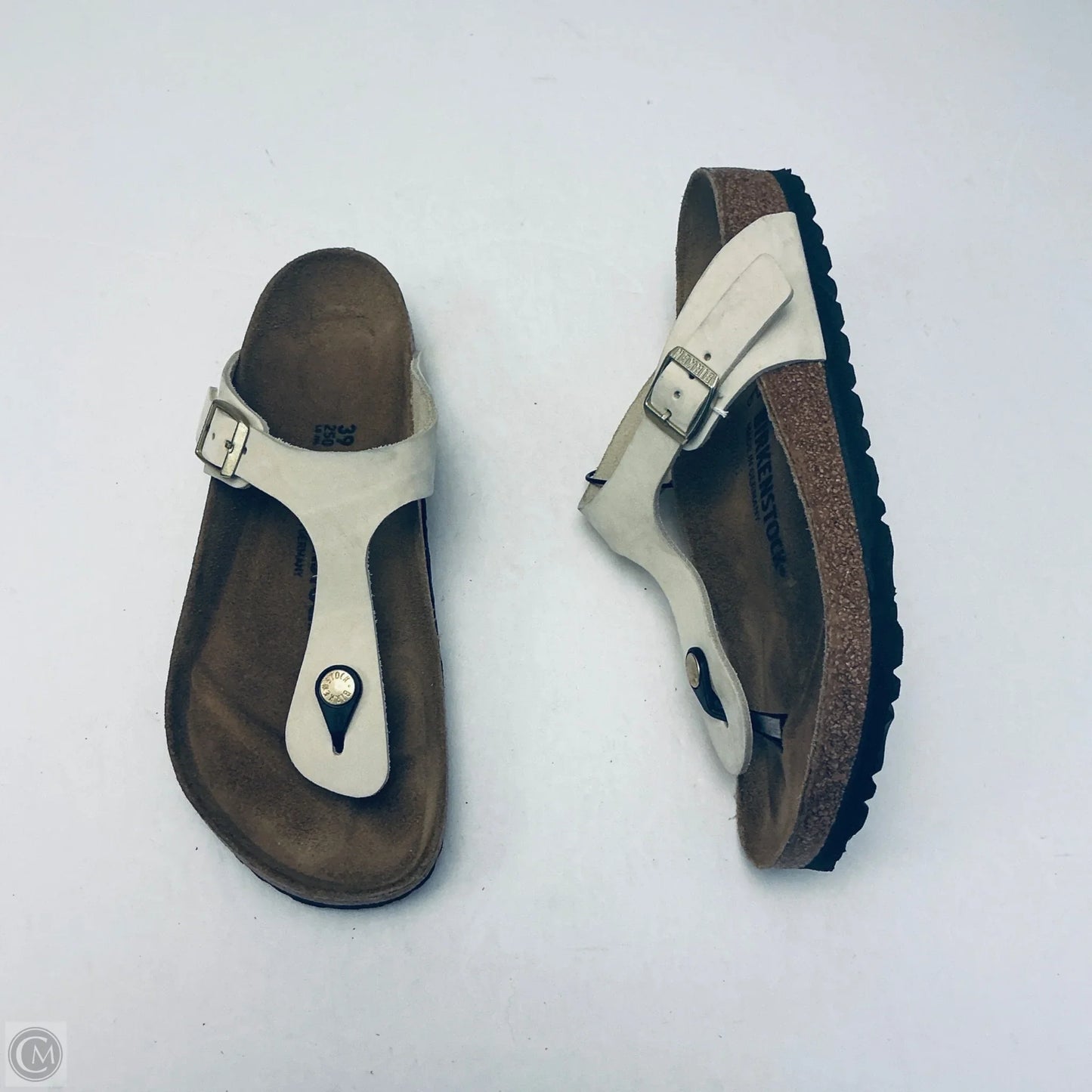 Sandals Flats By Birkenstock In Cream, Size: 8