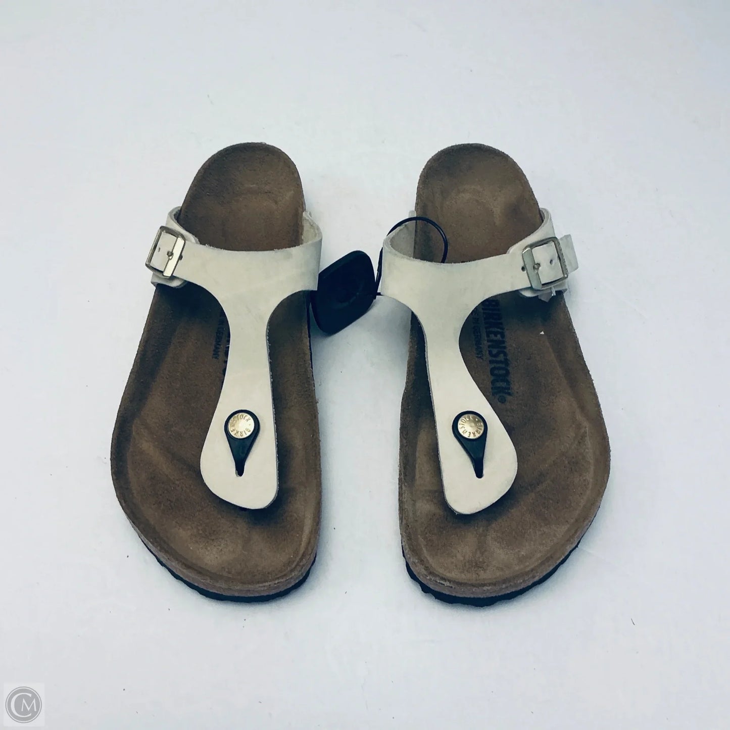 Sandals Flats By Birkenstock In Cream, Size: 8