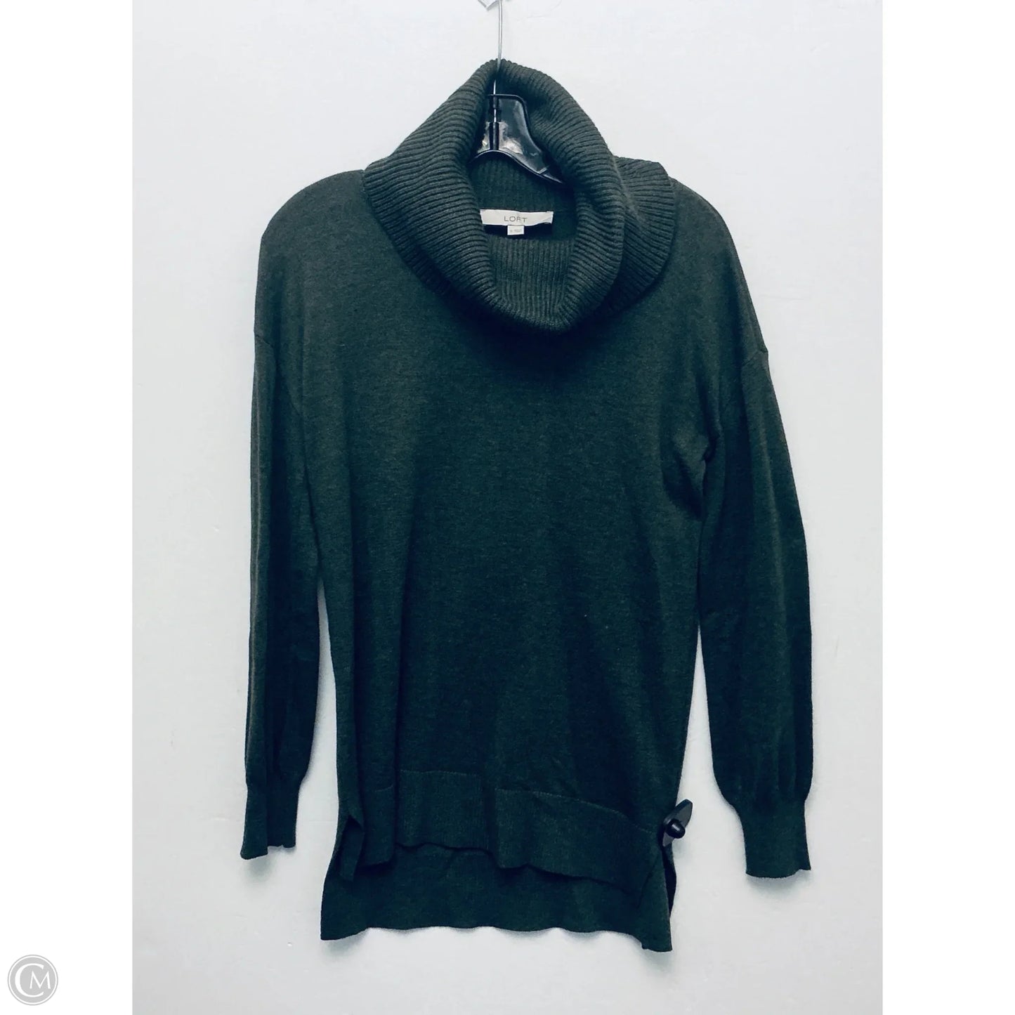 Sweatshirt Collar By Loft In Green, Size: S