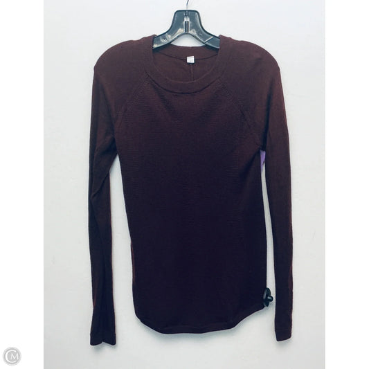 Sweater By Lululemon In Maroon, Size: 6