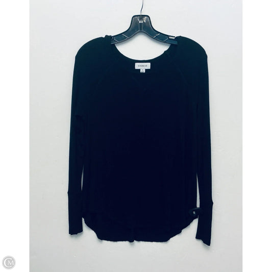 Top Long Sleeve By Evereve In Black, Size: S