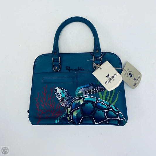 Handbag Leather By Anuschka, Size: Medium