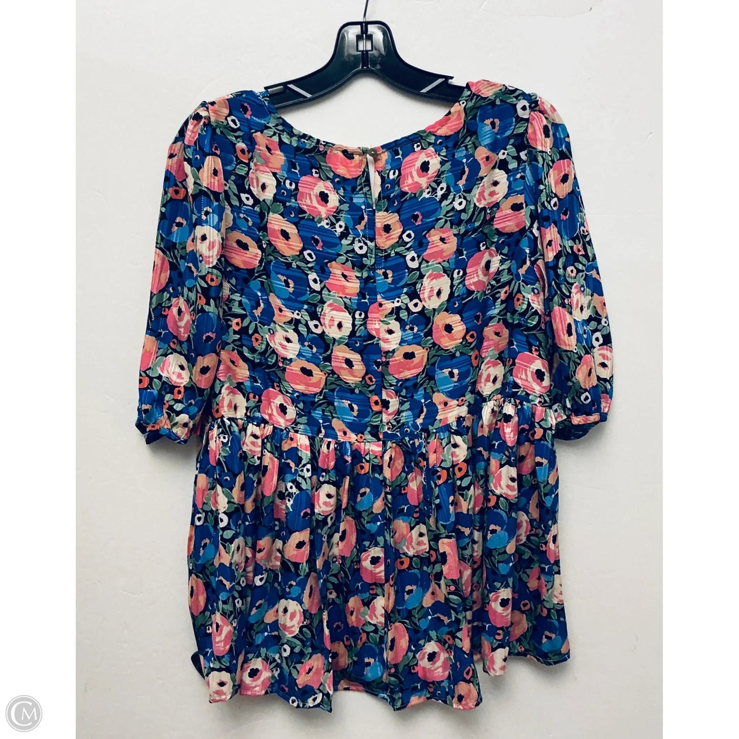 Top Short Sleeve By Umgee In Blue, Size: L