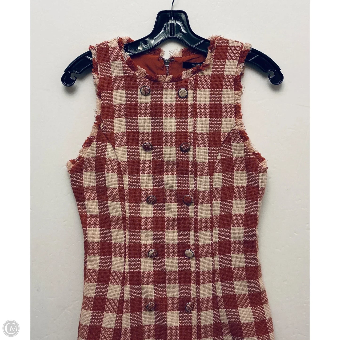 Dress Casual Midi By Forever 21 In Checkered Pattern, Size: S