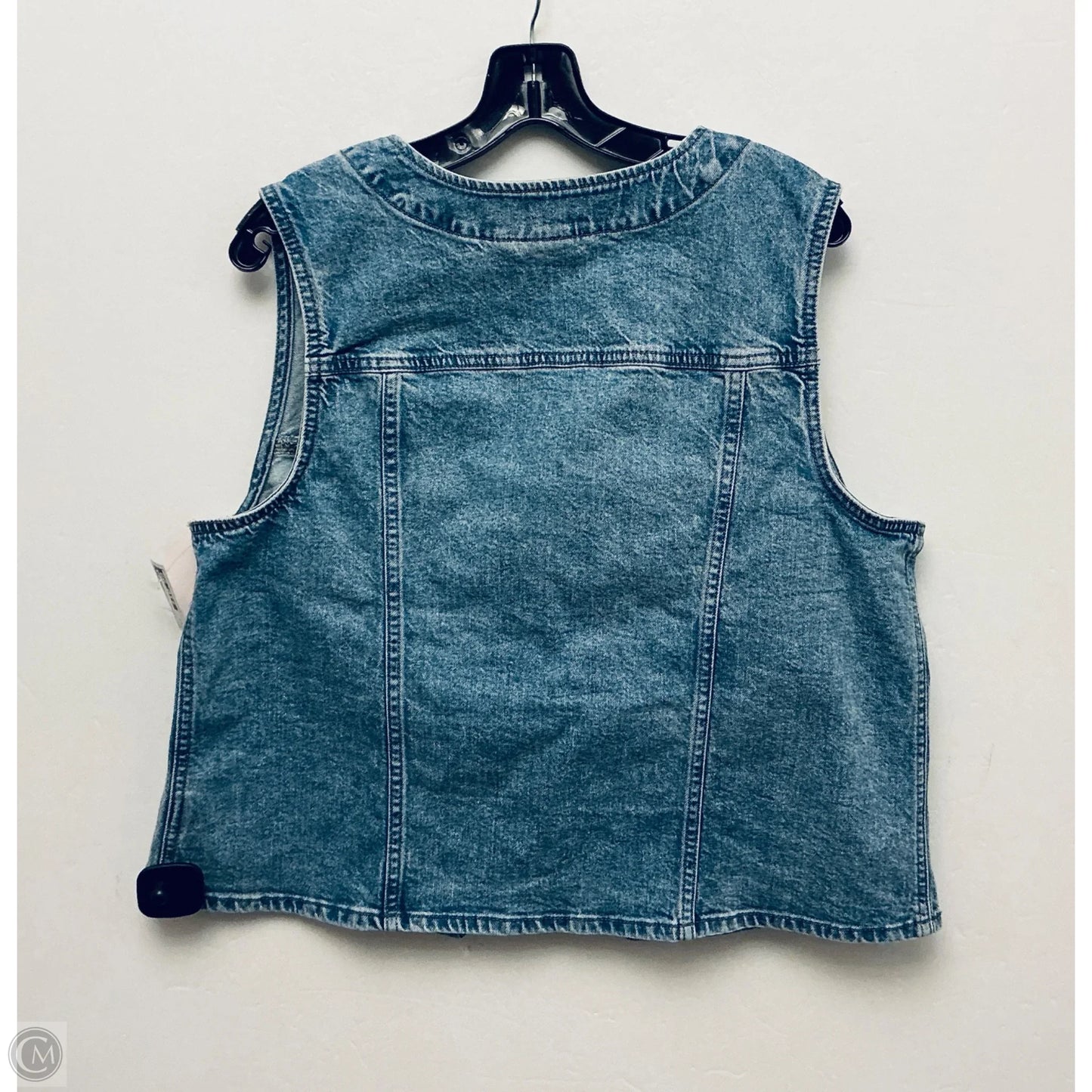Vest Other By Universal Thread In Blue Denim, Size: Xxl