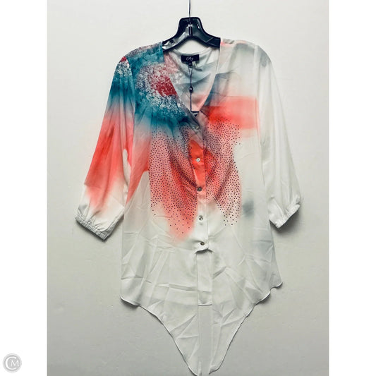 Top Long Sleeve By Cmb In Multi-colored, Size: M