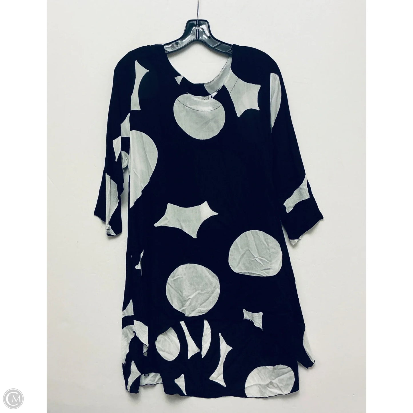 Tunic Long Sleeve By Cmc In Black & White, Size: M