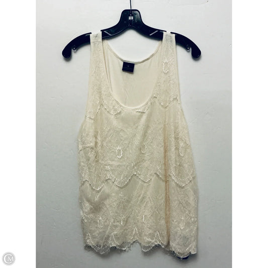 Top Sleeveless By Worthington In Cream, Size: Xl