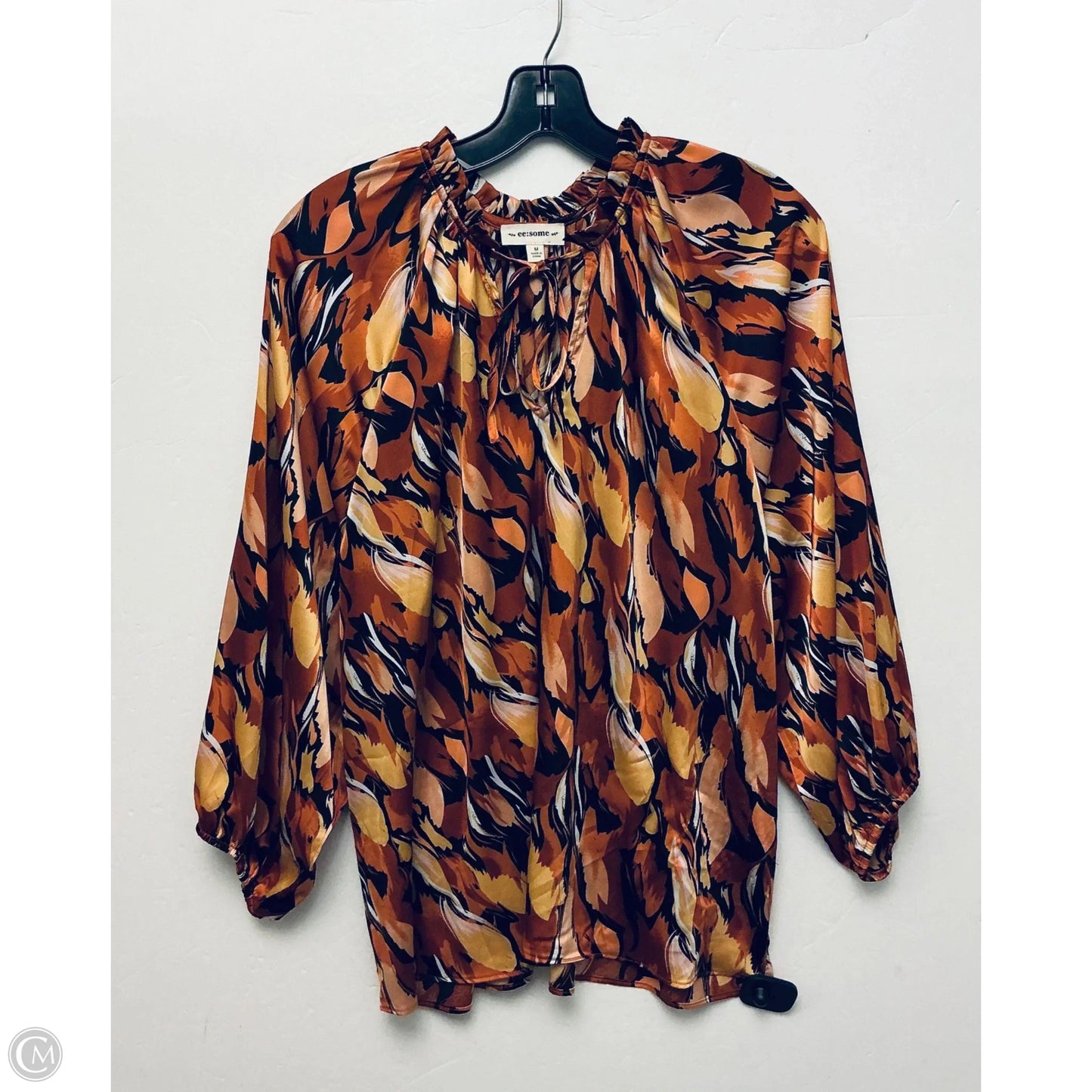 Top Long Sleeve By Ee Some In Orange, Size: M