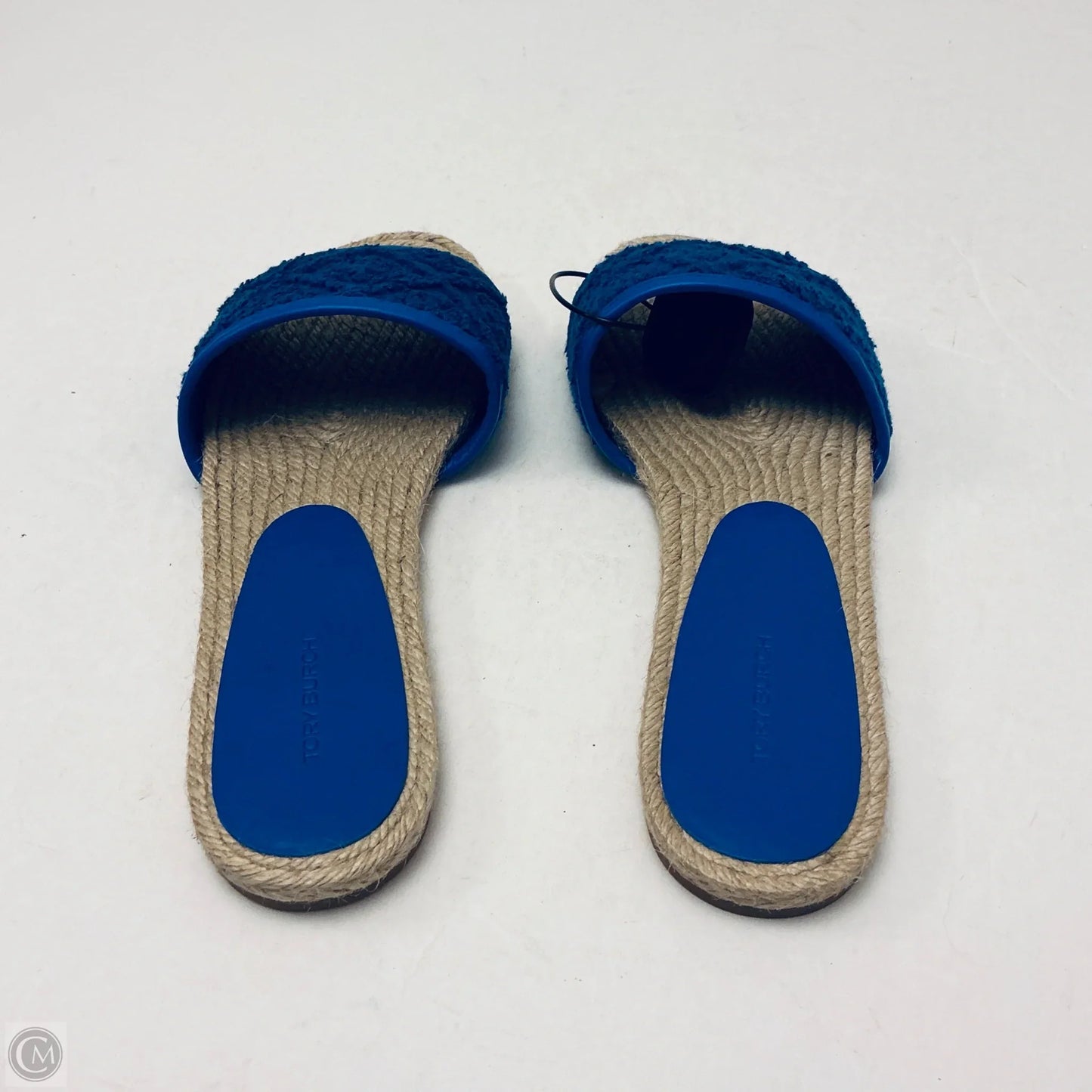 Sandals Designer By Tory Burch In Blue & Tan, Size: 10