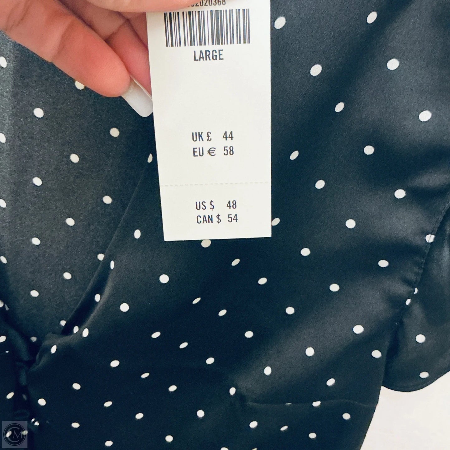 Top Short Sleeve By Abercrombie And Fitch In Polkadot Pattern, Size: L