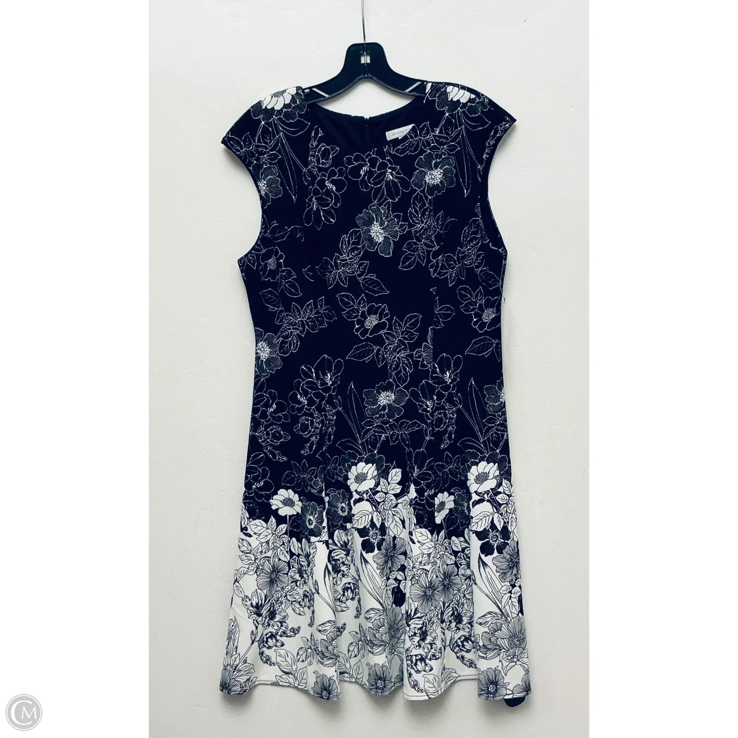 Dress Work By London Times In Black & White, Size: M