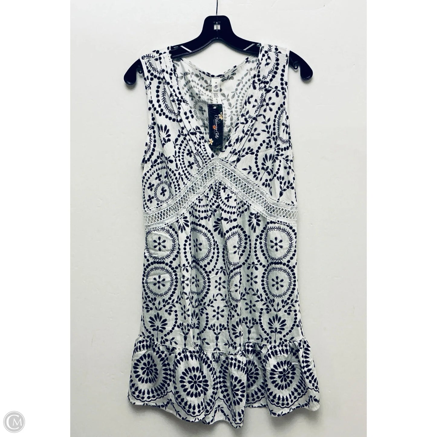 Dress Casual Midi By Blooming Jelly In Black & White, Size: M