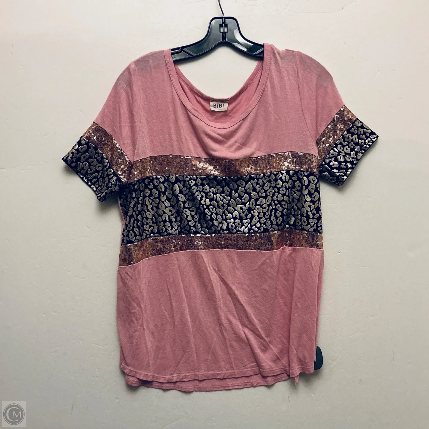 Top Short Sleeve By Bibi In Pink, Size: M
