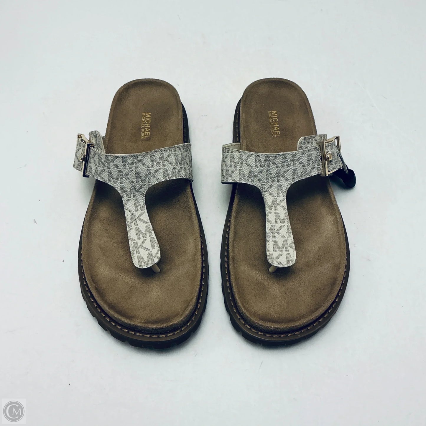 Sandals Flats By Michael By Michael Kors In White, Size: 9