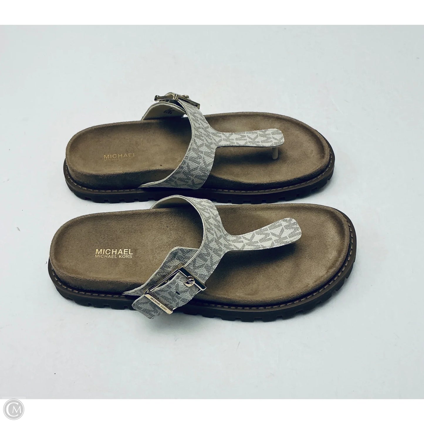 Sandals Flats By Michael By Michael Kors In White, Size: 9
