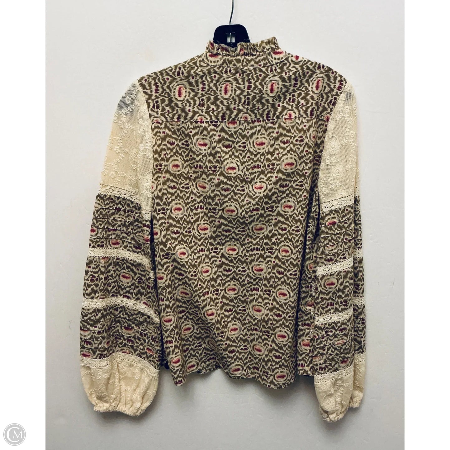 Top Long Sleeve By Clothes Mentor In Tan, Size: S