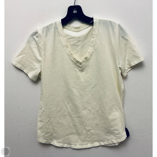 Athletic Top Short Sleeve By Lululemon In Yellow, Size: S