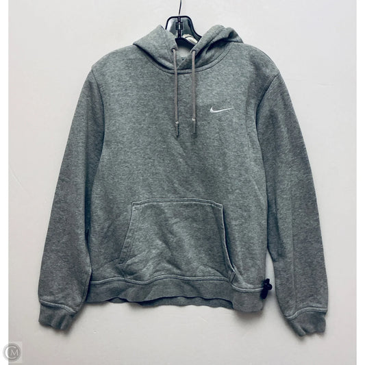 Sweatshirt Hoodie By Nike In Grey, Size: M