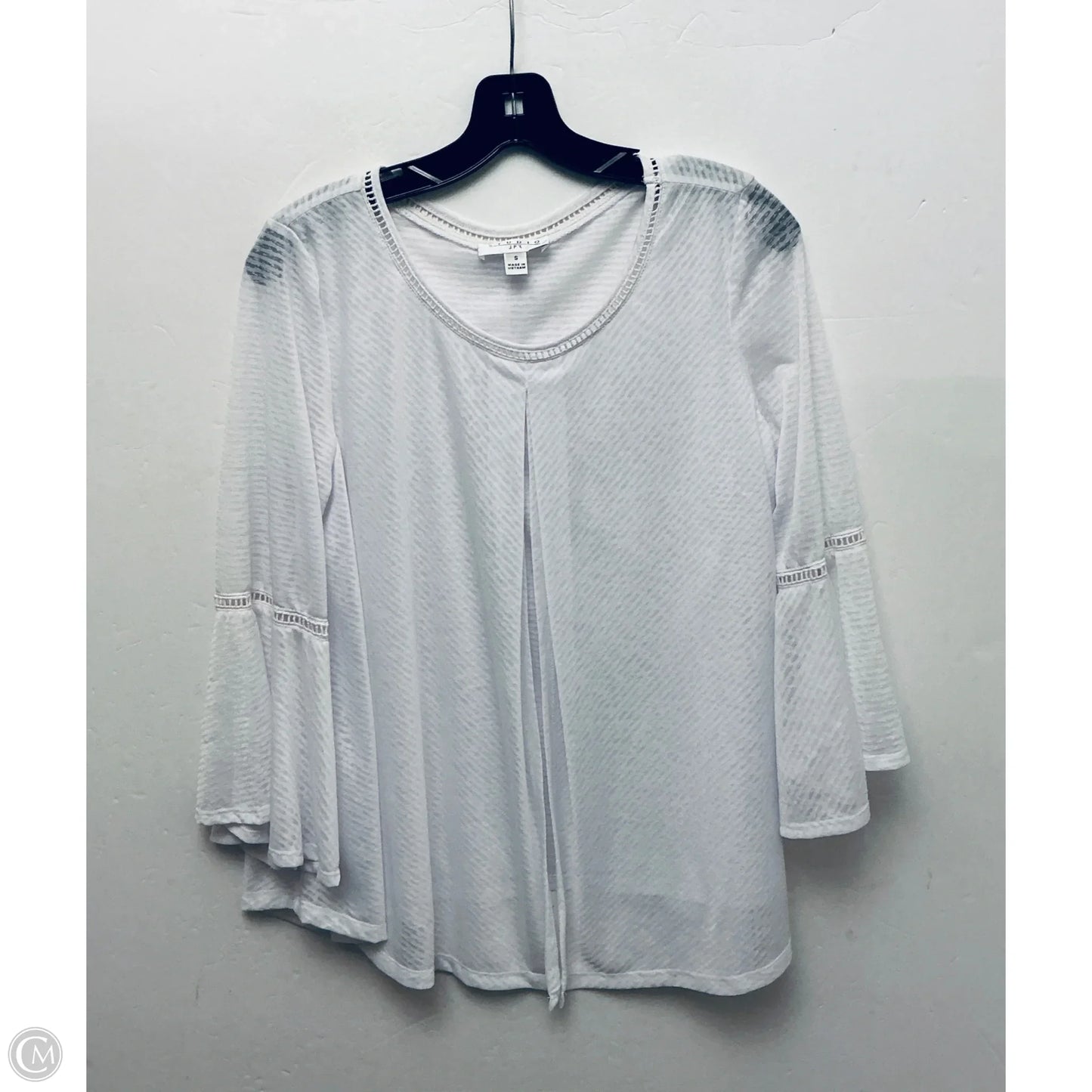 Top Long Sleeve By Clothes Mentor In White, Size: S