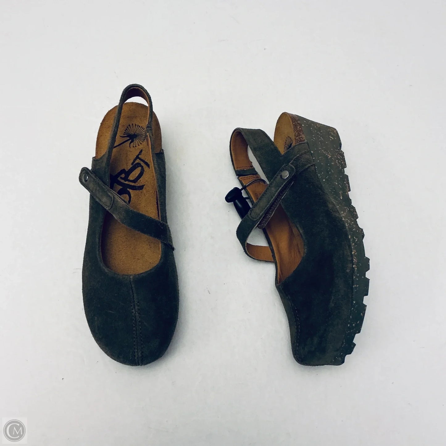 Shoes Heels Wedge By Otbt In Green, Size: 9