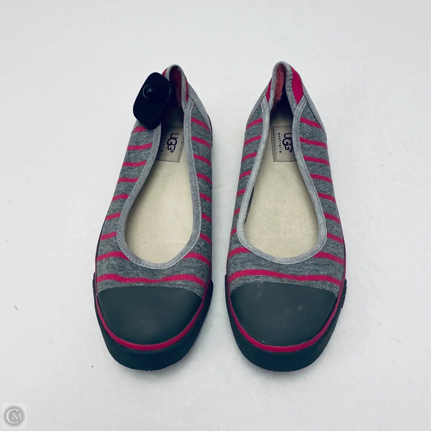 Shoes Designer By Ugg In Grey & Pink, Size: 9.5