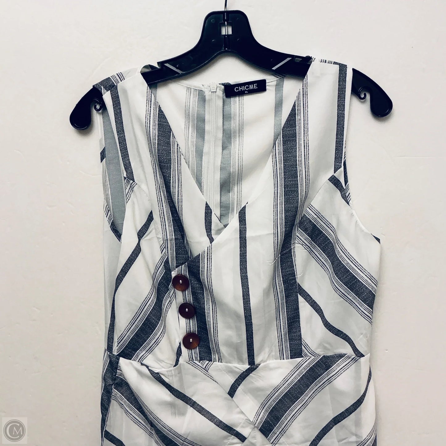 Romper By Chicme In Striped Pattern, Size: Xl