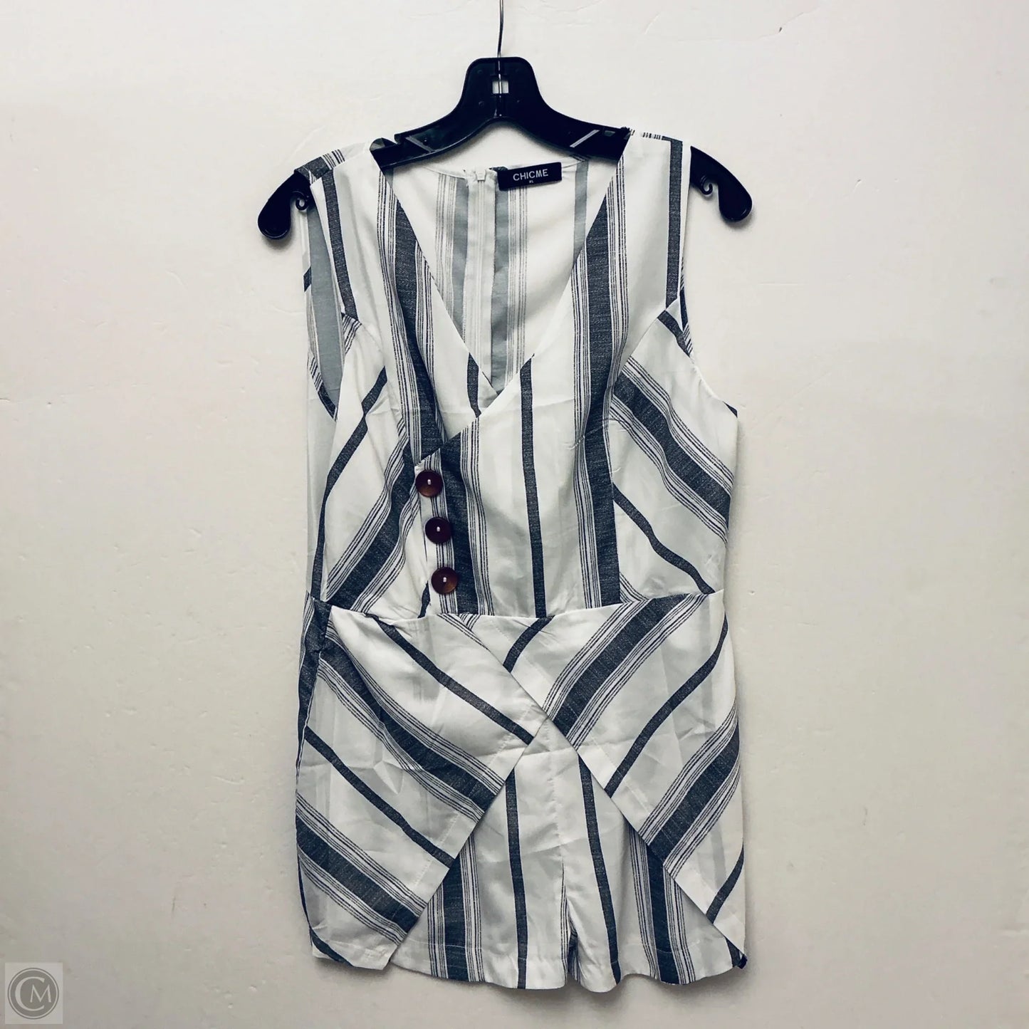 Romper By Chicme In Striped Pattern, Size: Xl