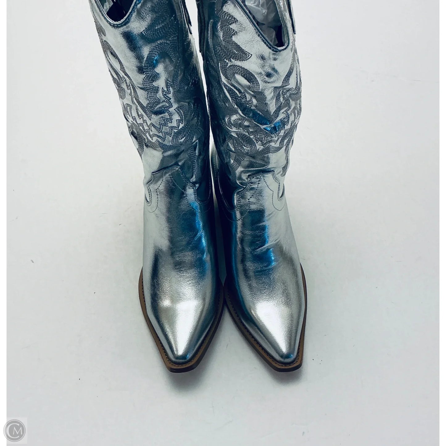 Boots Western By Cme In Silver, Size: 8