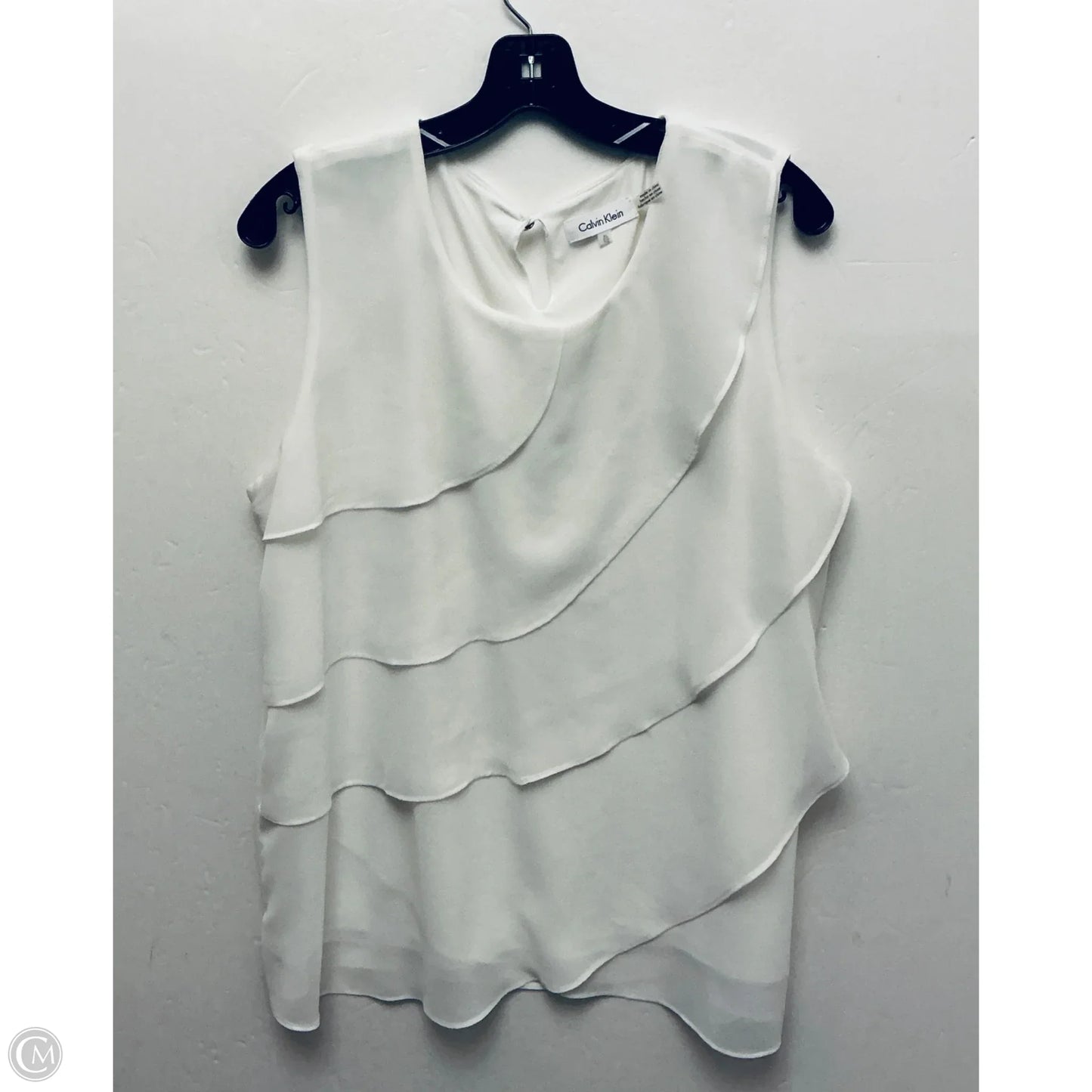 Top Sleeveless By Calvin Klein In White, Size: Xl