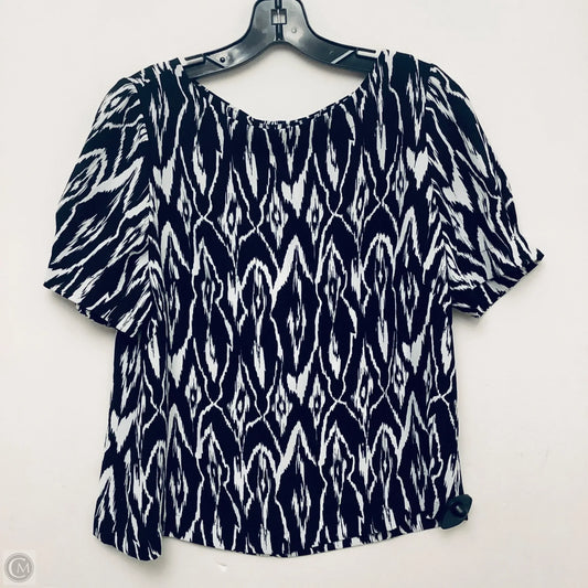 Top Short Sleeve By Chicos In Black & White, Size: S