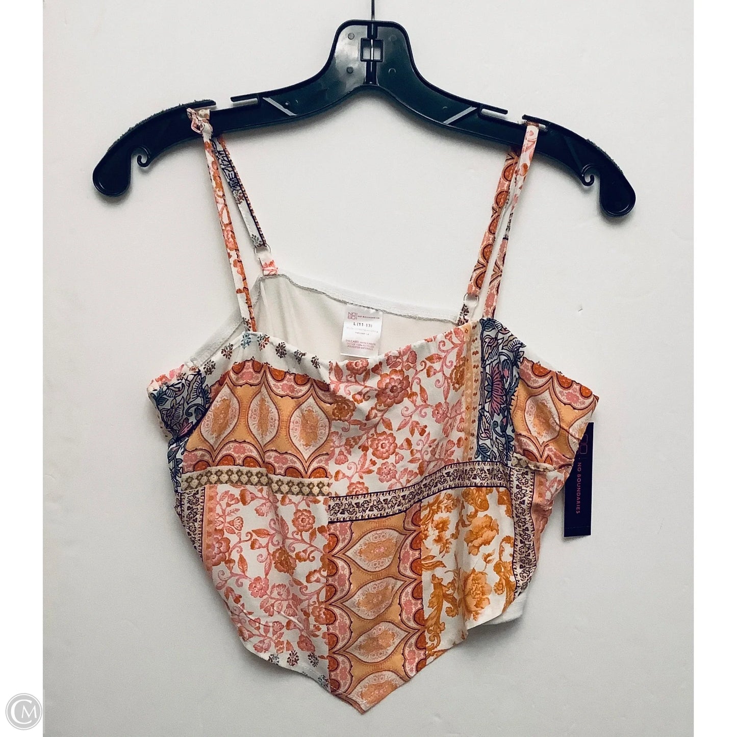 Top 2pc Sleeveless By No Boundaries In Multi-colored, Size: L