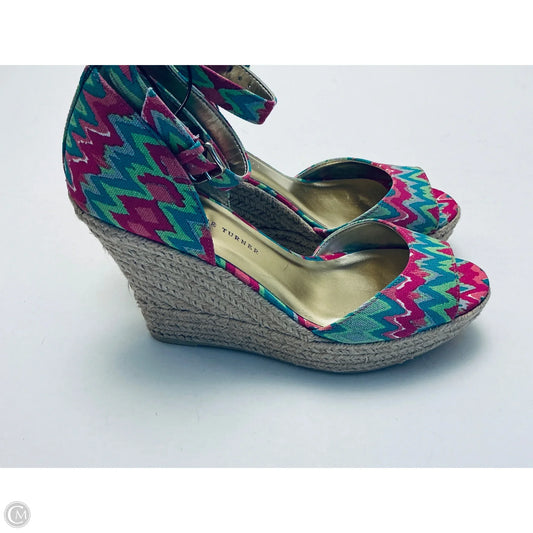 Shoes Heels Wedge By Clothes Mentor In Multi-colored, Size: 9.5
