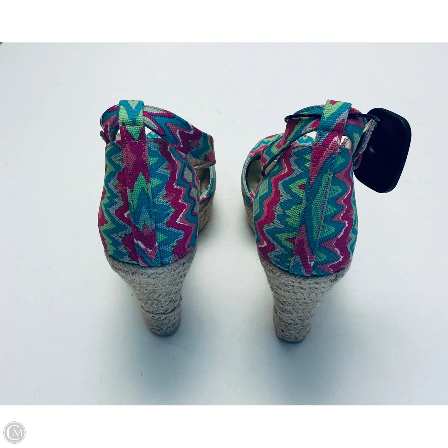 Shoes Heels Wedge By Clothes Mentor In Multi-colored, Size: 9.5