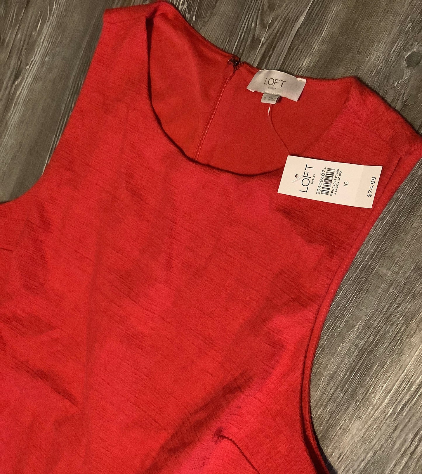 Dress Casual Short By Loft In Red, Size: 16