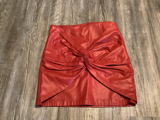 Skirt Midi By Zara In Red, Size: M