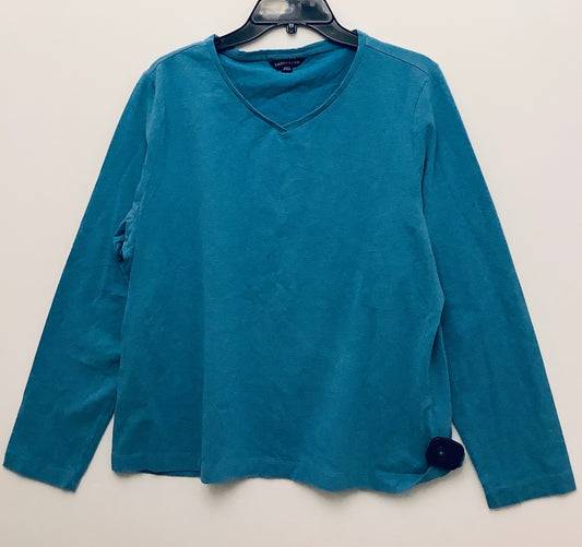 Top Long Sleeve By Lands End In Blue, Size: Xl