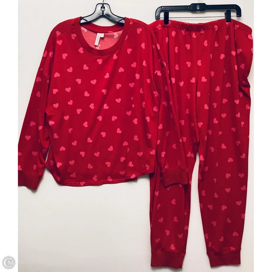 Pajamas 2pc By Cmf In Red, Size: 2x