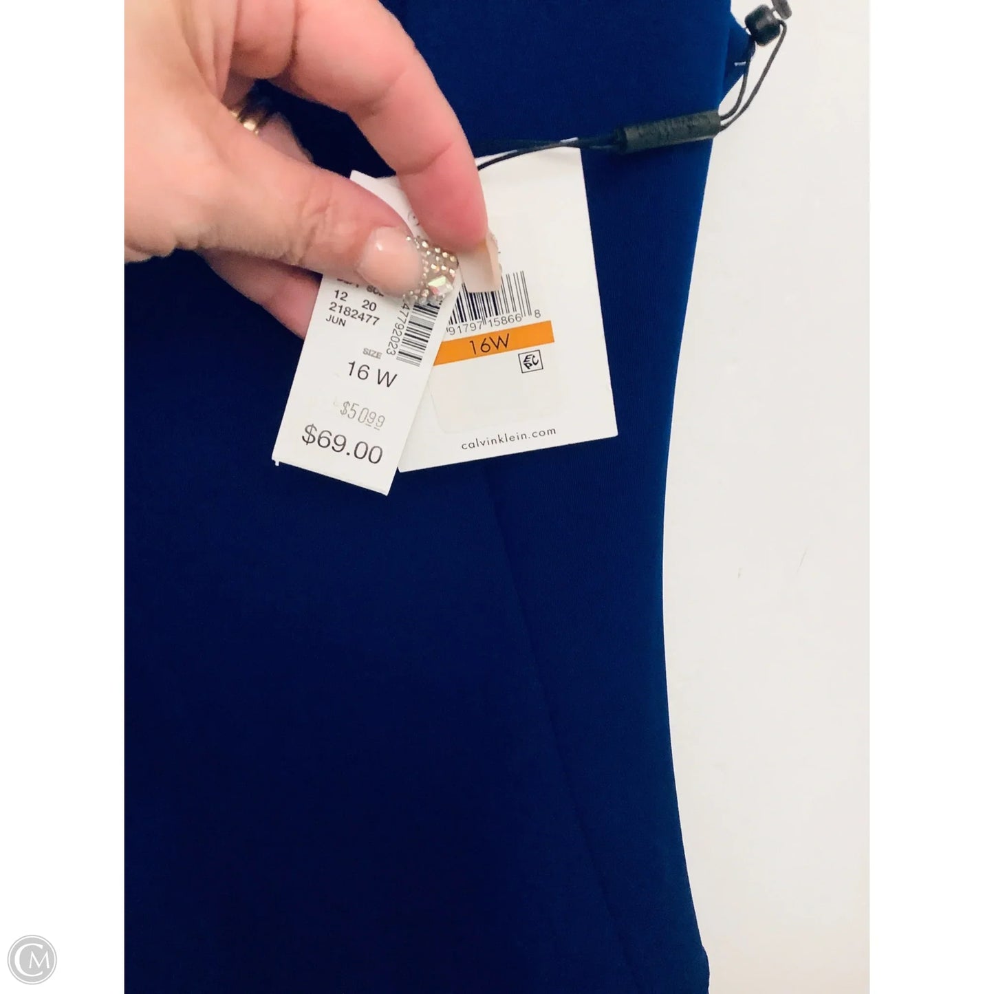 Dress Work By Calvin Klein In Blue, Size: Xxl