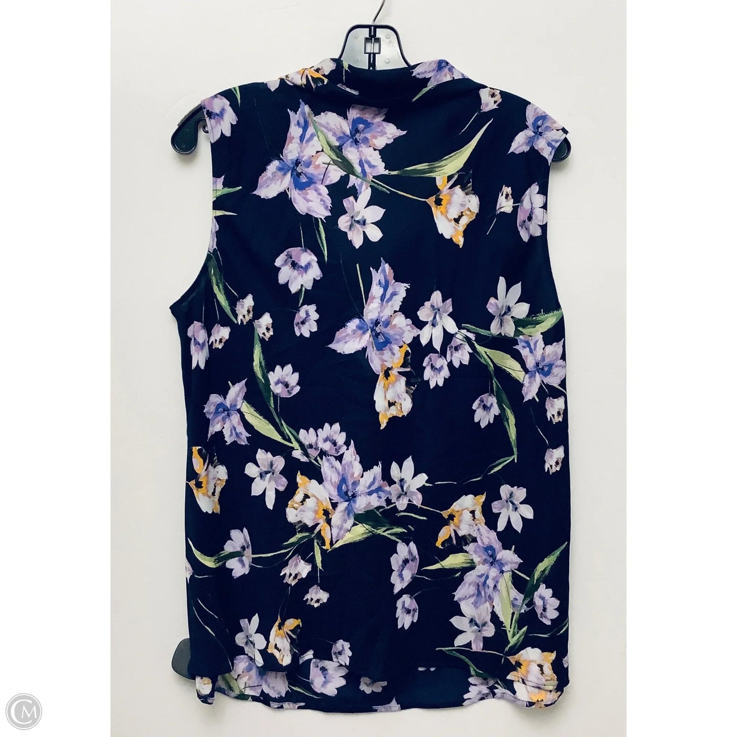 Top Sleeveless By Tahari By Arthur Levine In Floral Print, Size: 1x